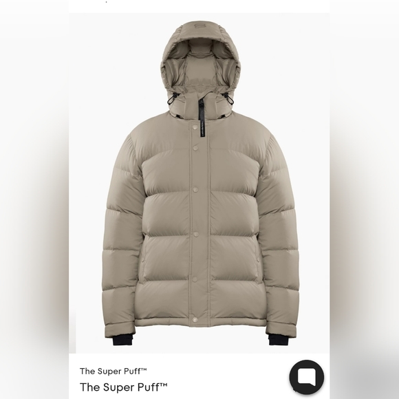 ARITIZIA - TNA - SUPER PUFF JACKET- womans LG. Taupe. New in bag. removable hood - Picture 1 of 16